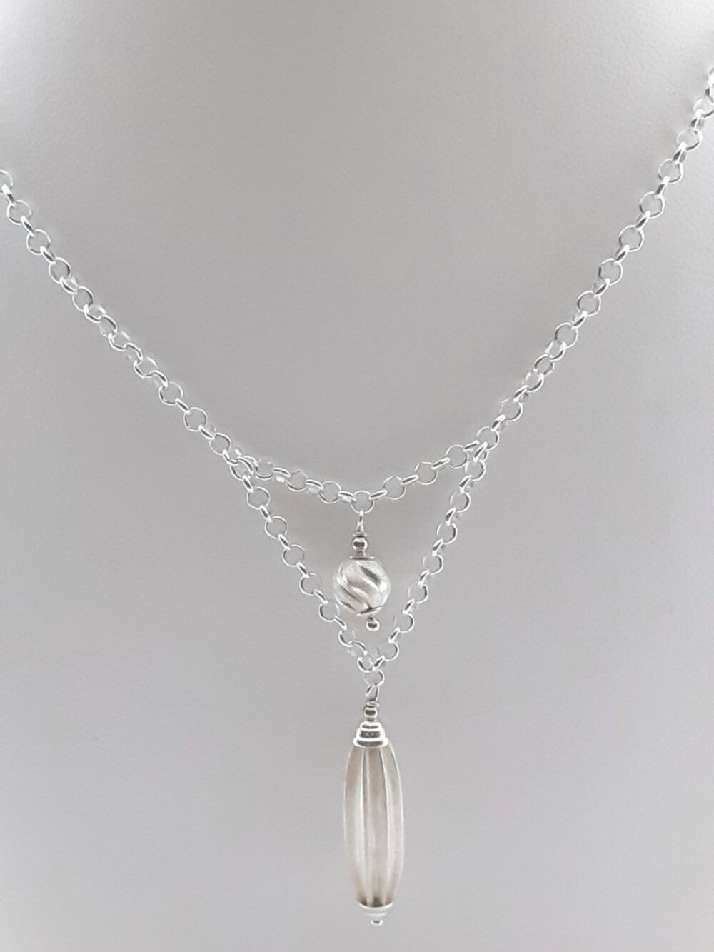 NEW 925 sterling silver fancy seed pod necklace - Picture 9 of 9